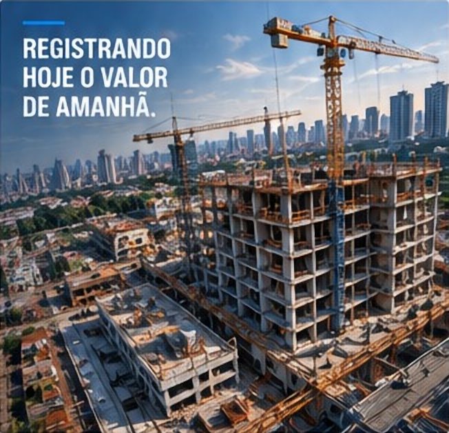 Registrando hoje o valor de amanhã: prédio em construção visto do alto